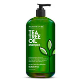 Majestic Pure Shampoing arbre à thé – bouteille élégante et hydratation potentielle pour cuir chevelu