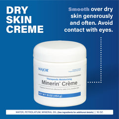 MAJOR Minerin Créme: application sur les mains sèches pour hydrater durablement.