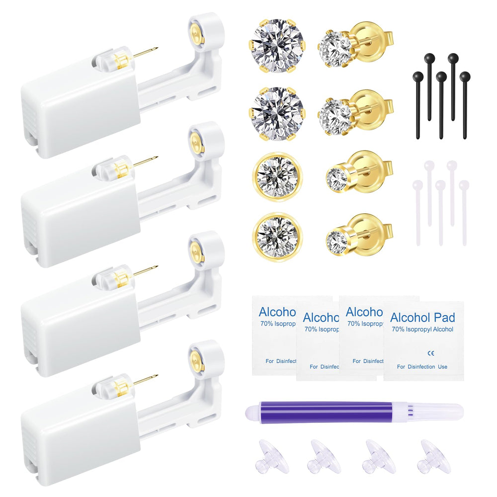 Makalong pistolet piercing oreille or — ensemble complet pour piercing rapide et sûr
