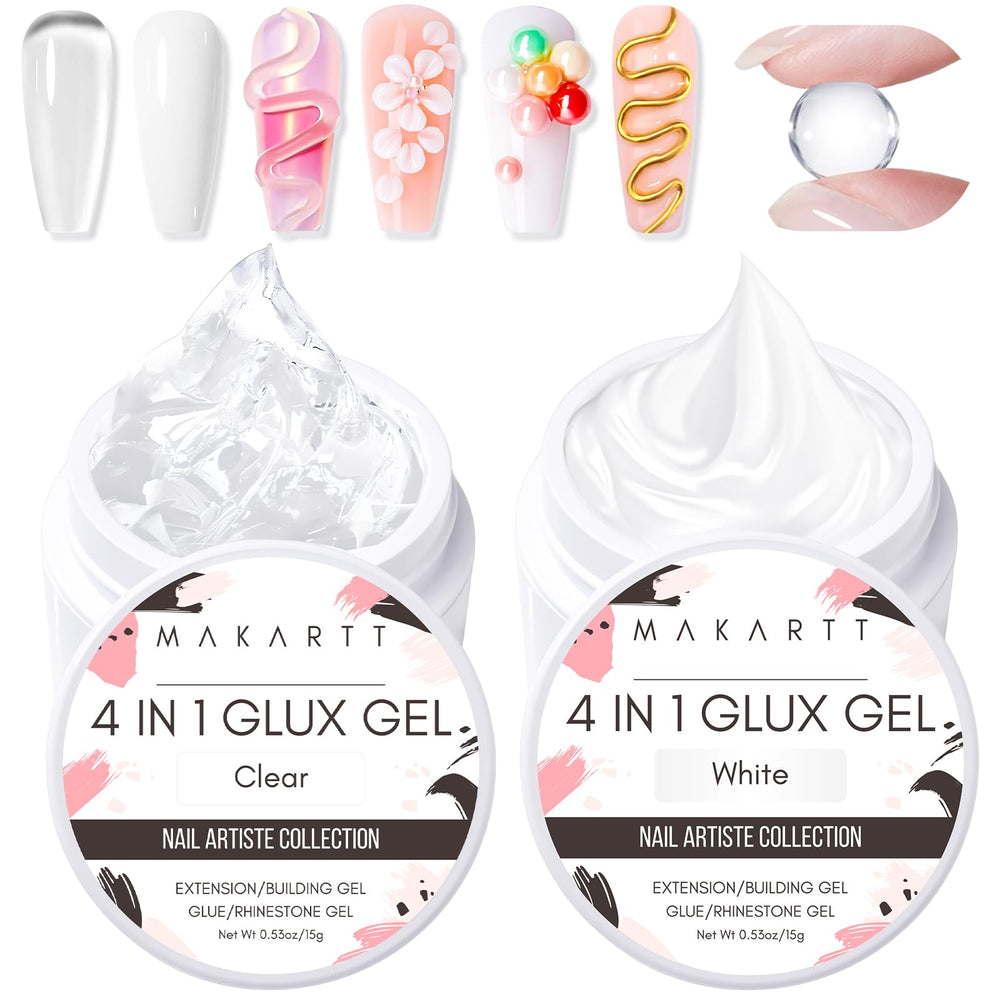 Makartt 3D Gel clair pour modelage précis et extensions durables.
