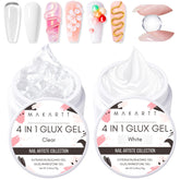 Makartt 3D Gel clair pour modelage précis et extensions durables.