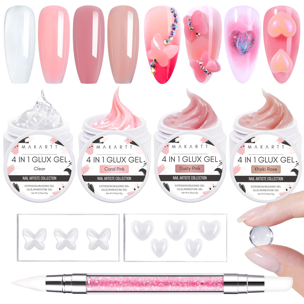 Makartt 3D Sculpting Gel kit packaging shows the complete starter set.