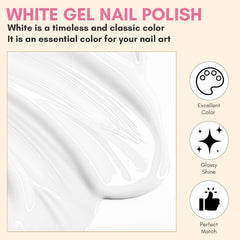 Makartt Application gel blanc couche lisse et rapide à réaliser
