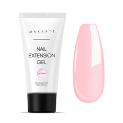 Makartt gel poly rose clair, bouteille 50 ml pour extensions d'ongles.
