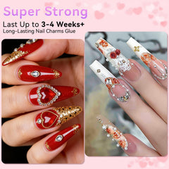 Makartt colle-bijoux-bling-ongles-3d, fixation solide des strass.