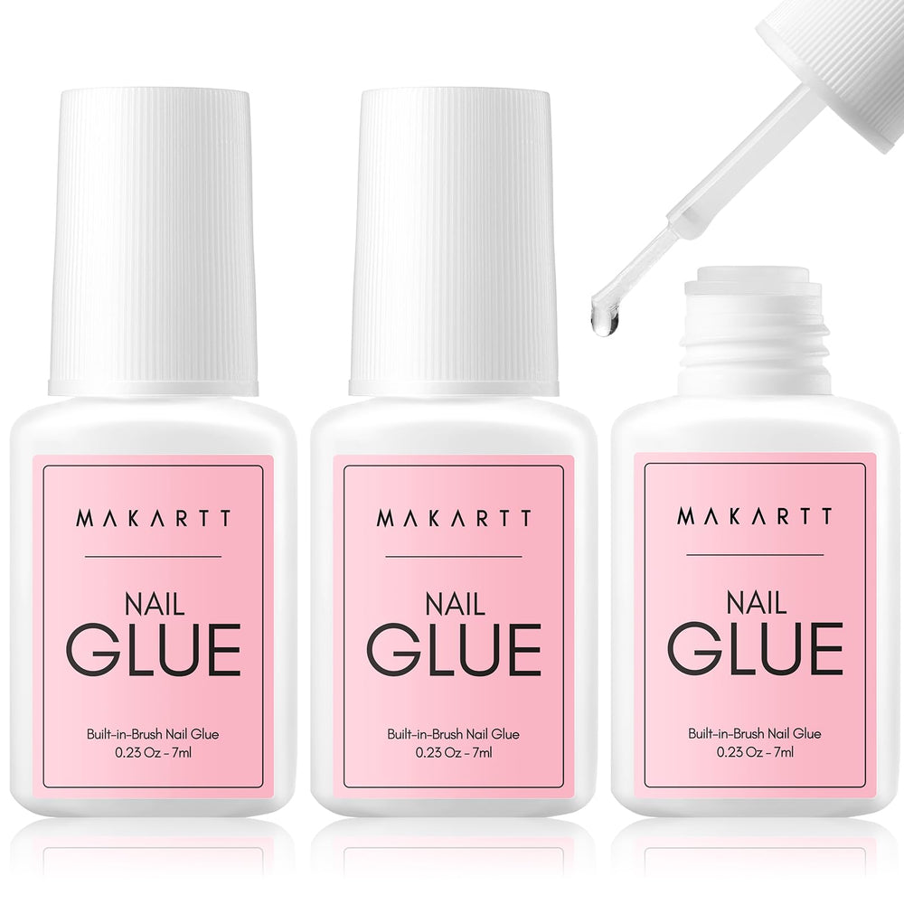 Makartt Colle Ongles avec pinceau 7 ml, fixation rapide et fiable.