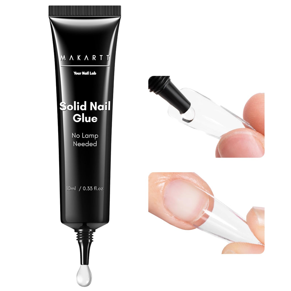 Makartt colle ongles semi-solide en bouteille: adhérence fiable.