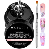 Makartt Colle strass UV bouteille 15 ml – adhérence durable sur ongles.