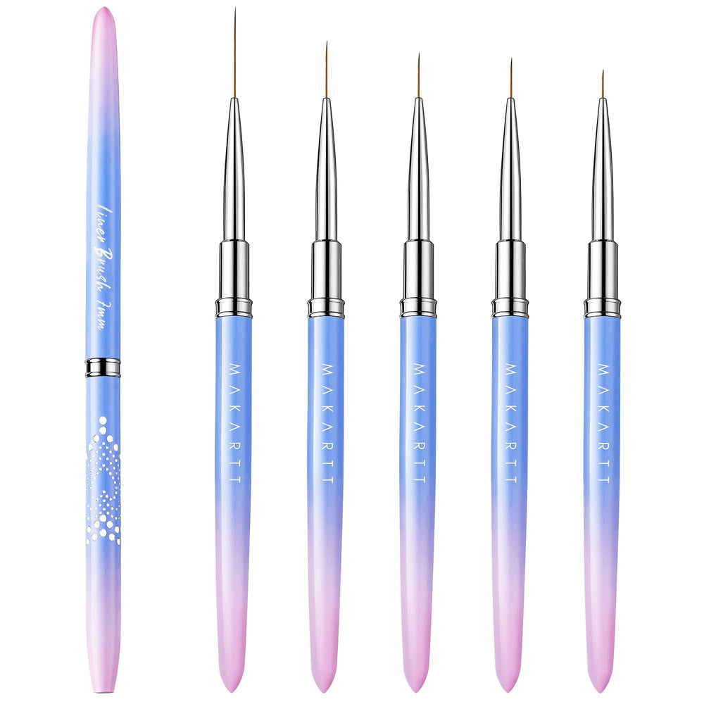 Makartt ensemble pinceaux liners: ensemble prêt pour des tracés précis en nail art.