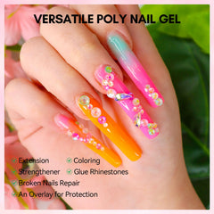 Extensions d’ongles naturelles avec Makartt, gel sûr et facile à modeler.