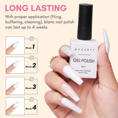 Makartt Finition brillante gel blanc longue tenue et éclat durable
