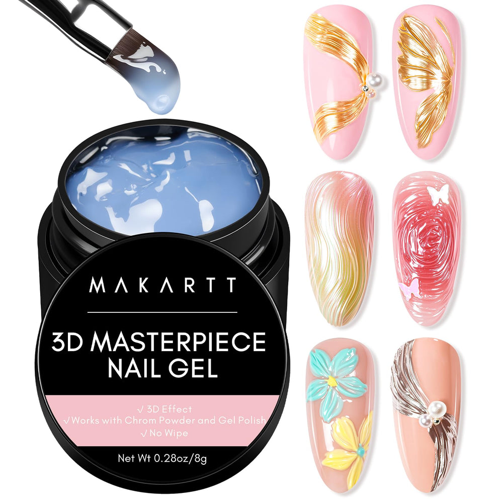 Makartt Gel 3D Art – texture claire pour designs 3D élégants au quotidien.