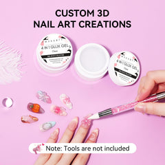 Makartt Gel 3D construction-translucide, gel clair et léger pour extensions naturelles