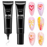 Makartt Gel 3D avec embout aiguille pour une application précise sur les ongles.