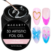 Makartt Gel Adhésif Foil pour ongles, transfert rapide du motif métallique
