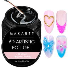 Makartt Gel Adhésif Foil pour ongles, transfert rapide du motif métallique