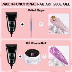 Makartt Gel-colle-pierres-gros-ornements: sécurise les gros bijoux sur ongles