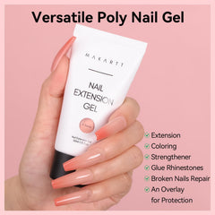 Makartt Gel Extension Sans HEMA 50ml, formule plus sûre pour ongles sensibles.