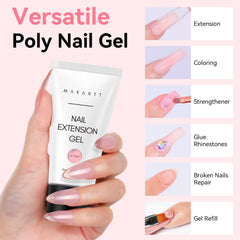 Makartt Gel Poly Ongles – application facile pour débutants