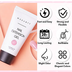 Makartt Gel Poly Nail : application précise sur ongles.