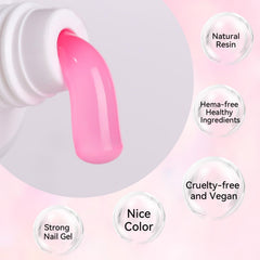 Échantillon de couleurs Rose sur palette pour Makartt Gel Poly.