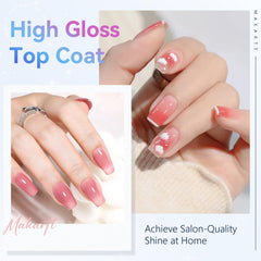 Makartt Gel Top Coat sans résidu collant après cuisson UV.