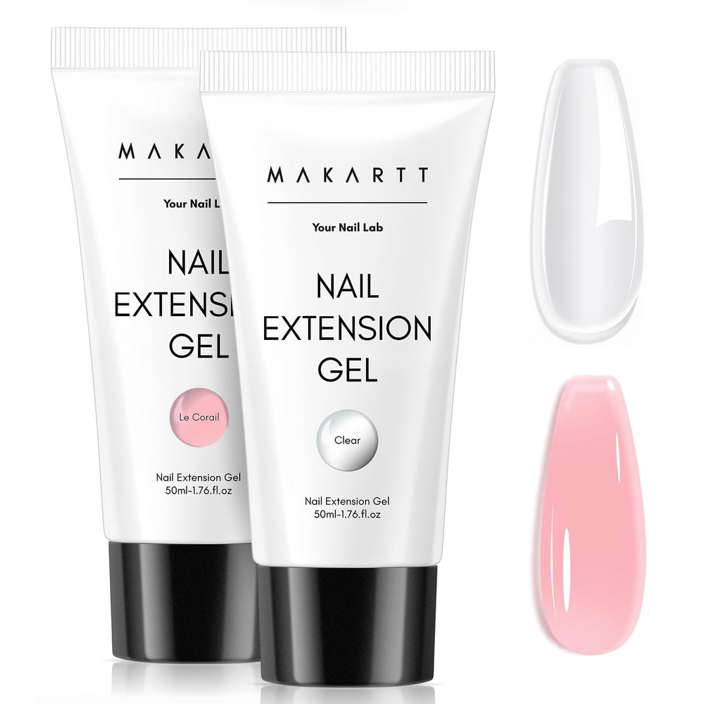 Makartt kit gel poly-extension clair, vue complète du kit prêt à créer des extensions
