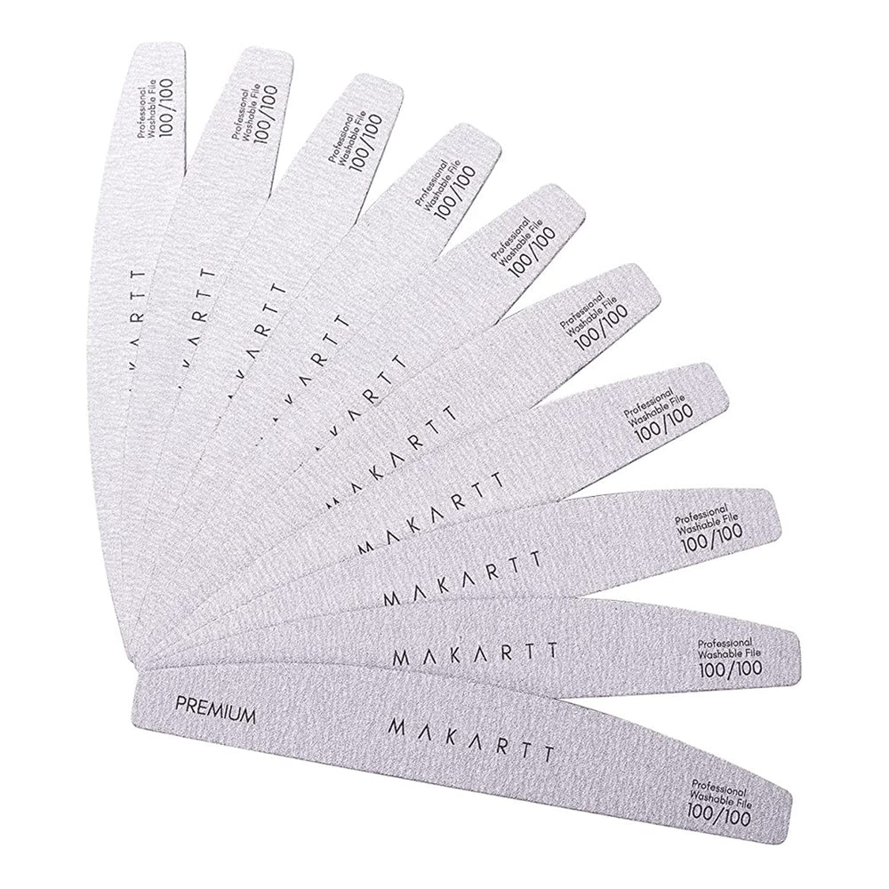 Makartt lime-ongles 100-100 zébrée, outil robuste pour modeler l'acrylique.