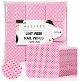 Makartt lingettes sans peluche pour préparation des ongles et propreté, rose