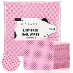 Makartt lingettes sans peluche pour préparation des ongles et propreté, rose