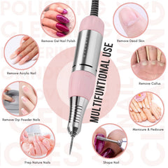 Makartt Nail Drill silencieux et faible vibration pour un travail confortable.