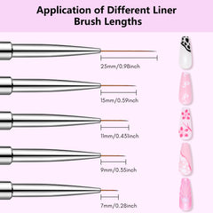 Makartt pinceau liner 9mm: ligne moyenne pour motifs intermédiaires.