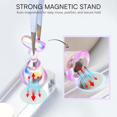 Makartt Support d’ongles violet et fleur scintillante facilitent l’exposition des designs créatifs.