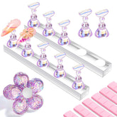 Makartt Support d’ongles violet est un support stable pour peindre et afficher des ongles à domicile.