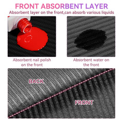 Makartt tapis absorbant: surface retient vernis et poussières pour un poste propre.