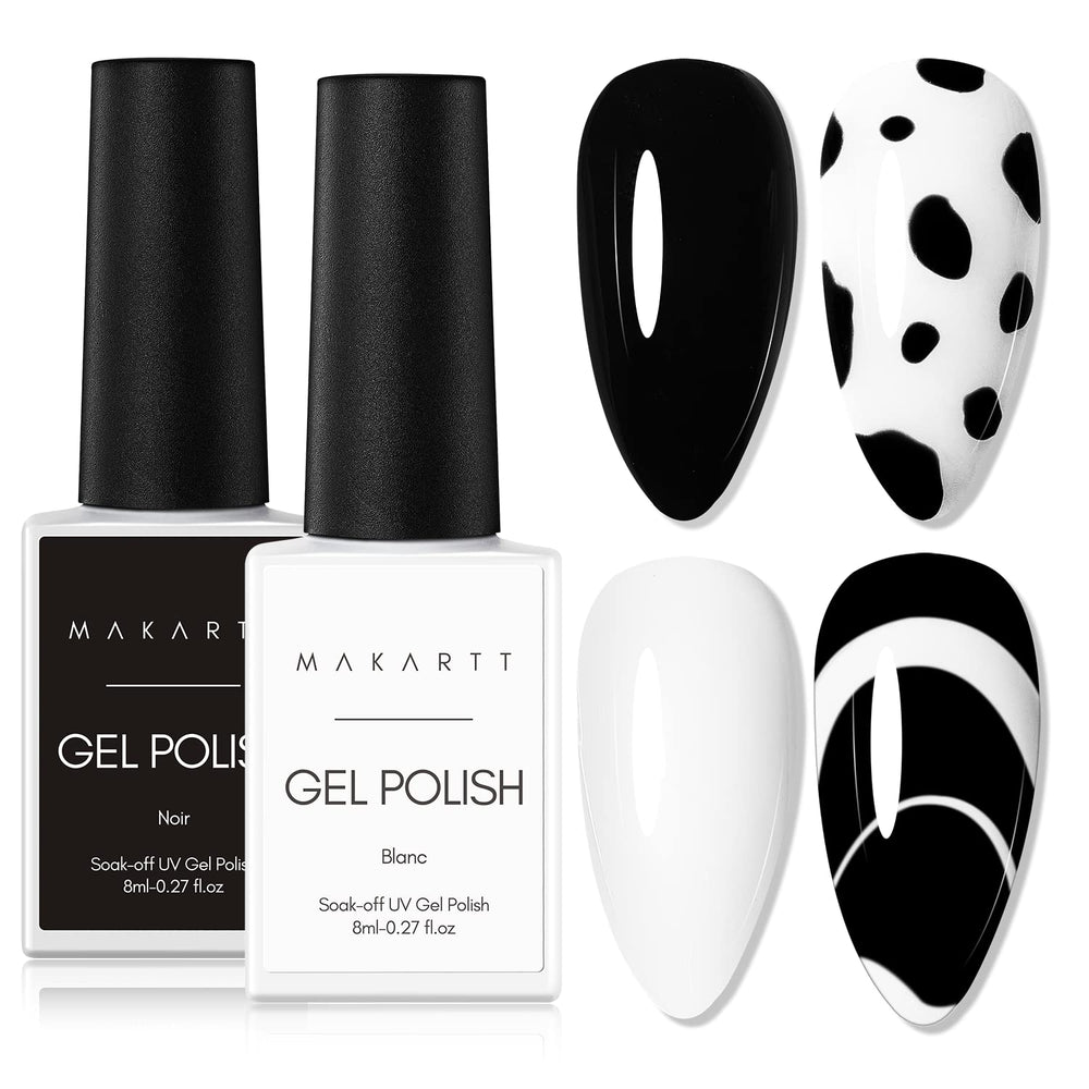 Makartt vernis gel noir: bouteille prête pour une manucure longue durée.