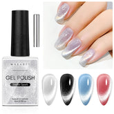 Makartt vernis gel oeil-chat argent magnetique révèle un reflet magnétique chic pour vos ongles
