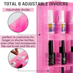 Makartt Vernis rose, design transparent pour voir les couleurs sans ouvrir.