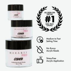 MakarttPro application ongles extensions poudres acryliques pour une pose précise.