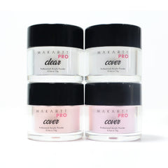 MakarttPro poudre acrylique ensemble 4 couleurs froides pour une finition élégante.