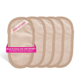 MakeUp Eraser Original Mini Pro 5-pack demonstrates water-activated makeup removal.