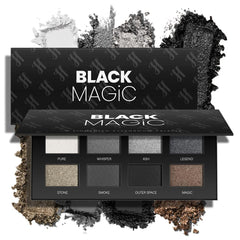 MAKI YIKA palette yeux noir fumé, 8 teintes pour smoky durable au quotidien.
