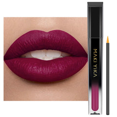 MAKI YIKA Rouge a levres violet fonce – teinte intense et durable sur les levres