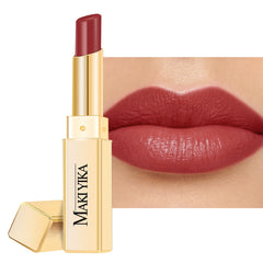MAKI YIKA rouge lèvres mauve en emballage, hydratation et couleur durable.