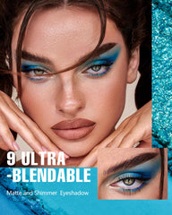 MAKI YIKA fards bleus mats, application lisse et tenue qui gagne en profondeur.