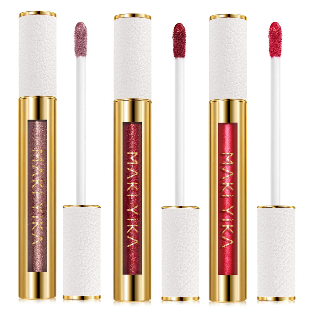 MAKI YIKA nude métallique – close-up, couleur lumineuse et longue tenue