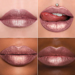 MAKI YIKA rose métallique – close-up, éclat scintillant pour lèvres