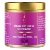 MAKOF BEAUTY Coconut Curl Cream bottle highlighting moisture and curl definition for all textures.