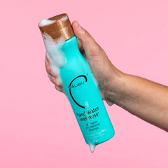 Marque Malibu C Shampoing Eau Dure Etiquette: étiquette claire présentant le soin clarifiant.