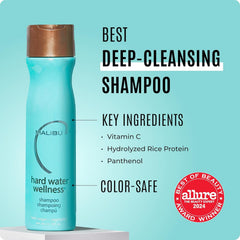 Malibu C ensemble soin cheveux eau dure pour routine detox hydratante